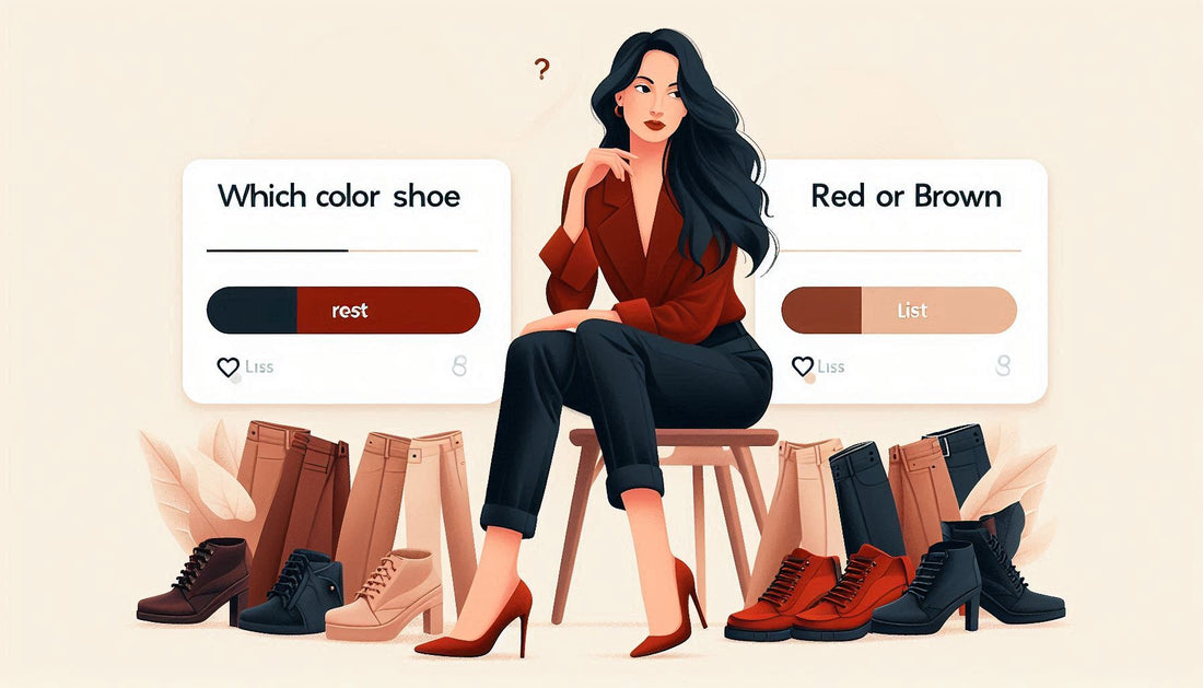 Which Color Shoe, Red Or Brown, Pairs Best With Black Dress Pants For Women?