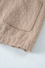 Light French Beige Floral Quilted Jacket