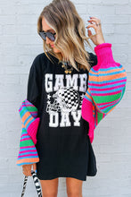 Black GAME DAY Checkerboard Rugby Football Helmet T Shirt