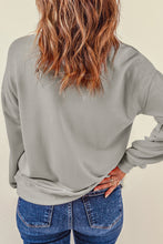 Gray Valentines Brushwork Heart Graphic Drop Shoulder Sweatshirt