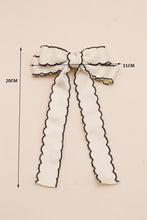 White Contrast Trim Colorblock Bowknot Hair Pin