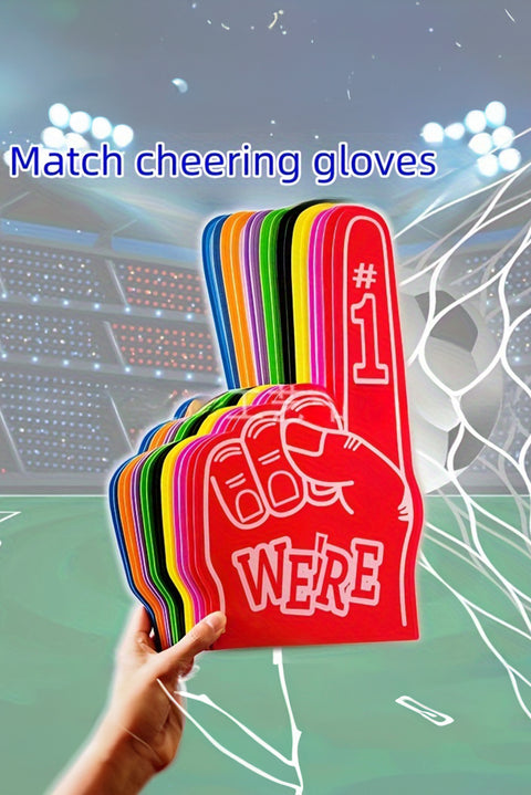 Black WE’RE NO.1 Game Day EVA Foam Cheering Gloves