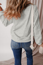 Gray Solid Fleece Lined Drop Shoulder Terry Sweatshirt