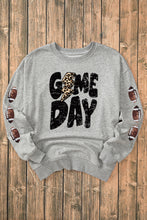 Gray GAME DAY Sequin Rugby Football Drop Shoulder Sweatshirt