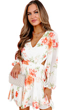 Long Sleeve Cut-out Floral Dress