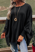 Patchwork Drop Shoulder Oversized Top