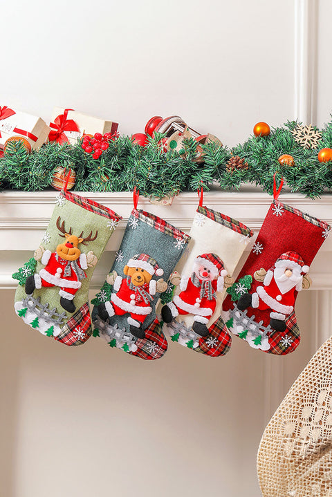 Fiery Red Christmas Holiday Home Hanging Décor Stocking