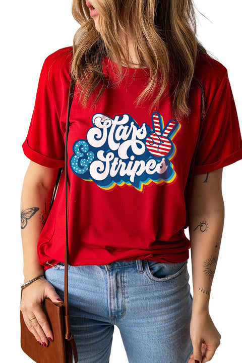 America Honey Graphic Short Sleeve Top