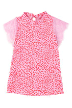 Blusa extragrande con mangas abullonadas y estampado de leopardo