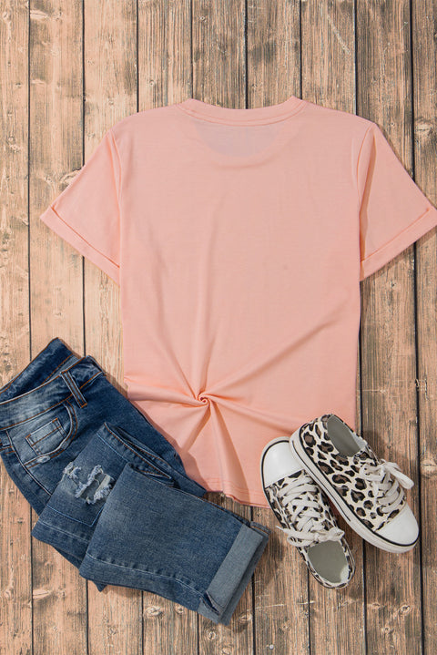 Pink Rugby MAMA Graphic Cuffed T-shirt