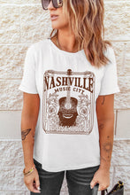 NASHVILLE MUSIC CITY Graphic Crew Neck Tee