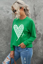 xoxo Heart Pattern Print Valentines Sweatshirt