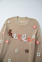 Parchment Hello Floral Embroidered Knit Loose Sweater