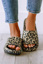 Black Print Thick Sole Slip On Slippers