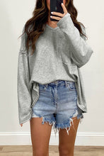 Pocketed Oversized Drop Sleeve Top