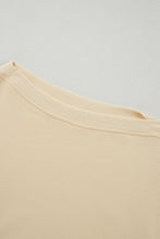 Beige Buttoned Sleeve Dropped Shoulder Sweatshirt