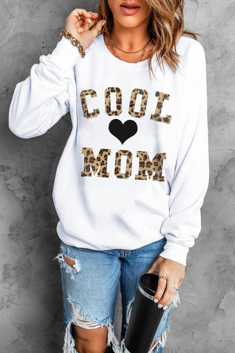 Heart Shaped Embroidered Pullover Sweatshirt