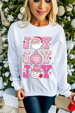 Beige Christmas Claus JOY Graphic Drop Shoulder Sweatshirt