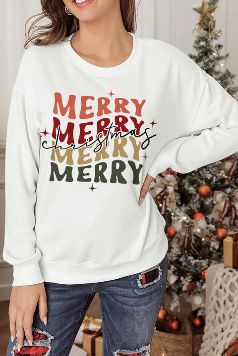 MERRY and BRIGHT Leopard Print Pullover Sweatshirt