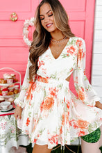 Long Sleeve Cut-out Floral Dress