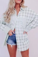 Pink Mix Checked Patchwork Long Sleeve Shirt