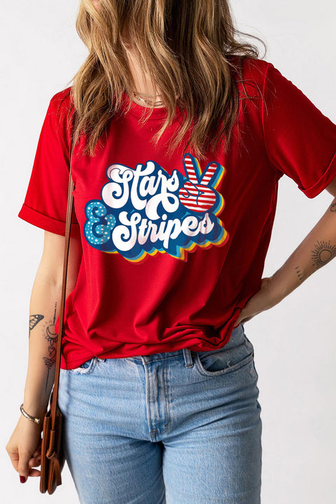 America Honey Graphic Short Sleeve Top