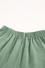 Green High Waist Pocketed Ruffle Shorts