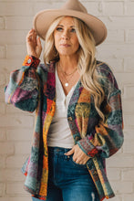 Multicolor Brushed Checked Western Buttoned Jacket