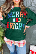 Bright White Merry And Bright Cable Knit Pullover Sweatshirt