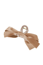 Light French Beige Bow Decor Large Hair Claw Clip