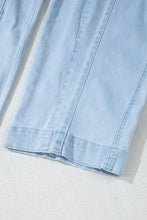 Beau Blue Adjustable Strap V Neck Pocketed Denim Overalls