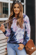 Multicolor Kangaroo Pocket Pullover Tie-dye Hoodie