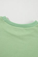 Grass Green Solid Fleece Lined Drop Shoulder High Low Sweatshirt