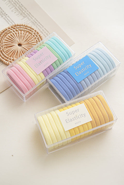 Pink Rainbow Colors High Elastic 15pcs/set Hair Tie