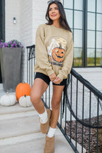 Parchment Spooky Pumpkin Graphic Crewneck Halloween Sweatshirt