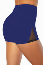 Mesh Cutout Patchwork Swim Shorts