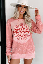 Pink Tie Dye Autumn Pumpkin Graphic Drop Shoulder Sweatshirt