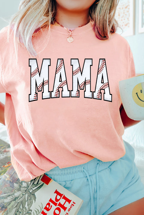 Pink Rugby MAMA Graphic Cuffed T-shirt