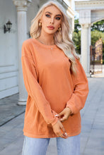 Orange JOLENE Ribbed Corded Oversized Sweatshirt