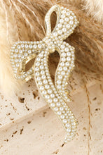 Gold Full Pearl Bow Knot Hair Claw Clip