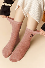 Gossamer Pink Bowknot Detail Ribbed Winter Stockings