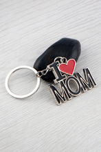 Black I LOVE MOM Keychain