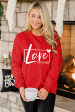 Heart Shaped Embroidered Pullover Sweatshirt