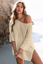 Textured Knit Drop Shoulder Tee