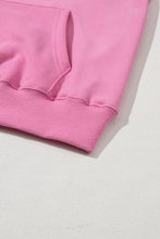 Bonbon Solid Color Fleece Lined Drawstring Hoodie with Pocket