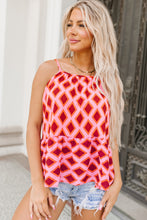 Geometric Print Loose Fit Sleeveless Maxi Dress