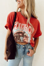 Tomato Red COWBOY Take Me Away Graphic Western Loose Tee