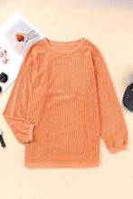 Sudadera oversize con cordón de canalé JOLENE naranja 