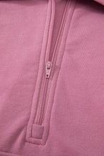 Valerian Quarter Zip Stand Neck Kangaroo Pocket Sweatshirt