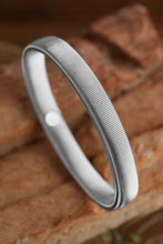 Silvery Stretchy Metal Wide Bangle